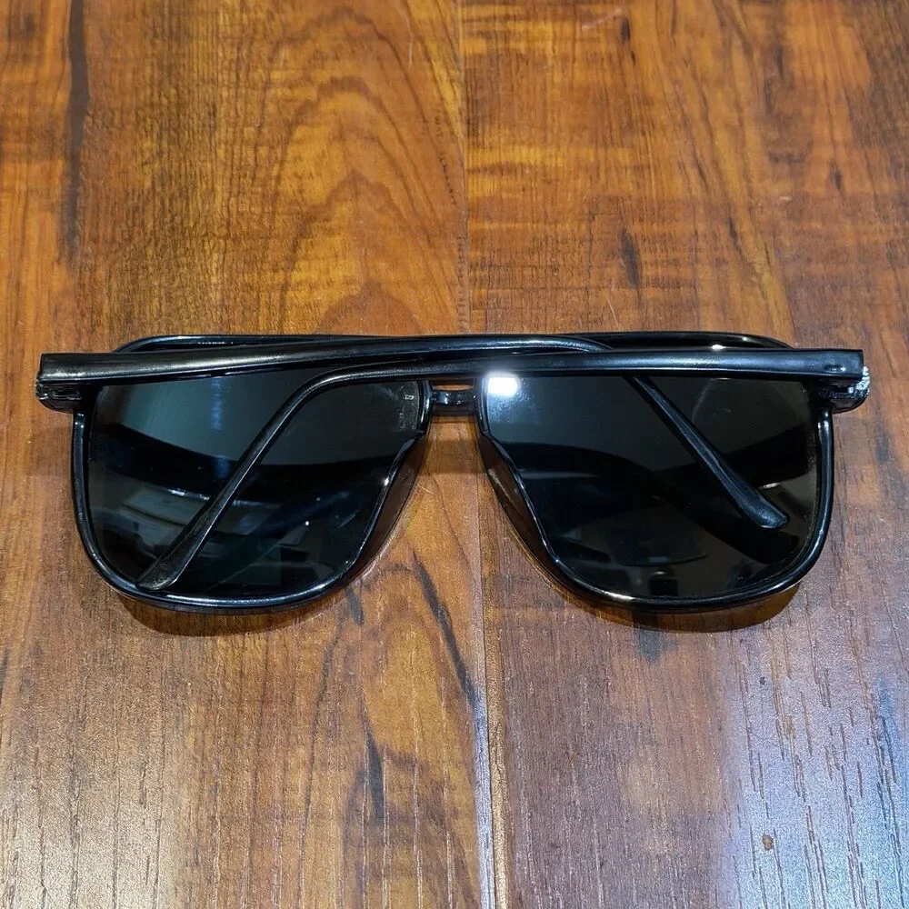Vintage KISS KS-143HP Black On Black Aviator Style Sunglasses - NOS - New!
